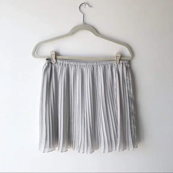 Frenchi pleated chiffon mini skirt grey tennis skirt flowy ballet core S… - Picture 3 of 8